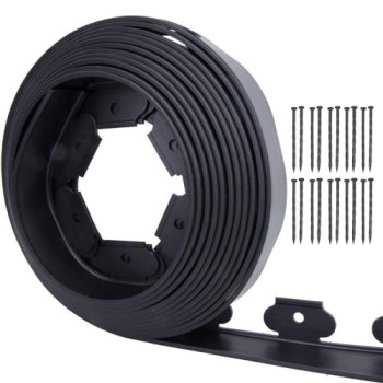 Окантовка садова Гарденер 4см + 20 кілочків (чорний)