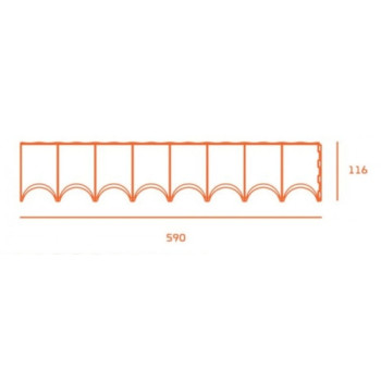 Декоративний бордюр 11,6см коричневий