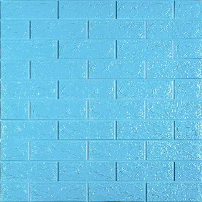 3D панель самоклеюча цегла Блакитна 700х770х5мм (005-5) SW-00000297