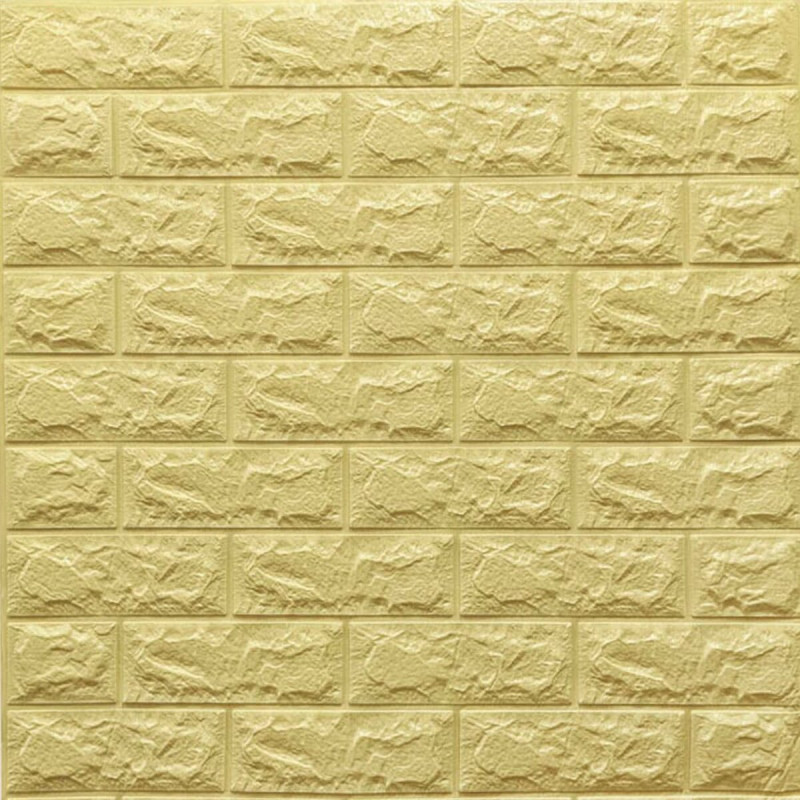 3D панель самоклеюча цегла Жовто-пісочна 700x770x7мм (009-7) SW-00000046