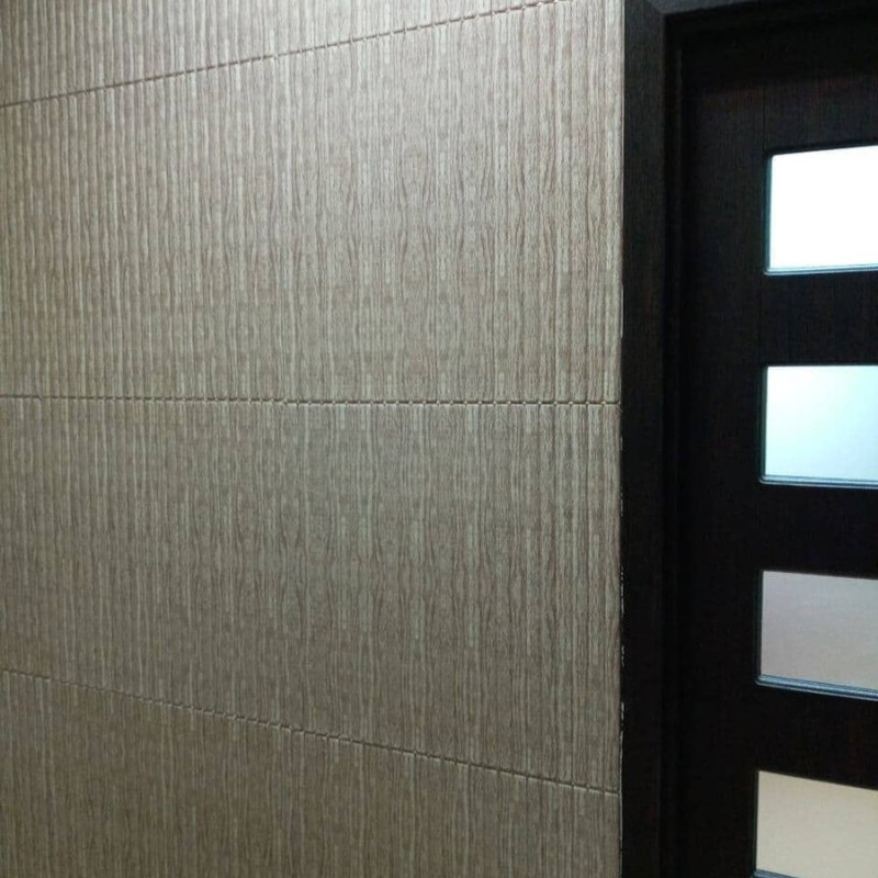 Самоклеюча декоративна 3D панель бамбук капучіно 700х700х8мм (077) SW-00000350