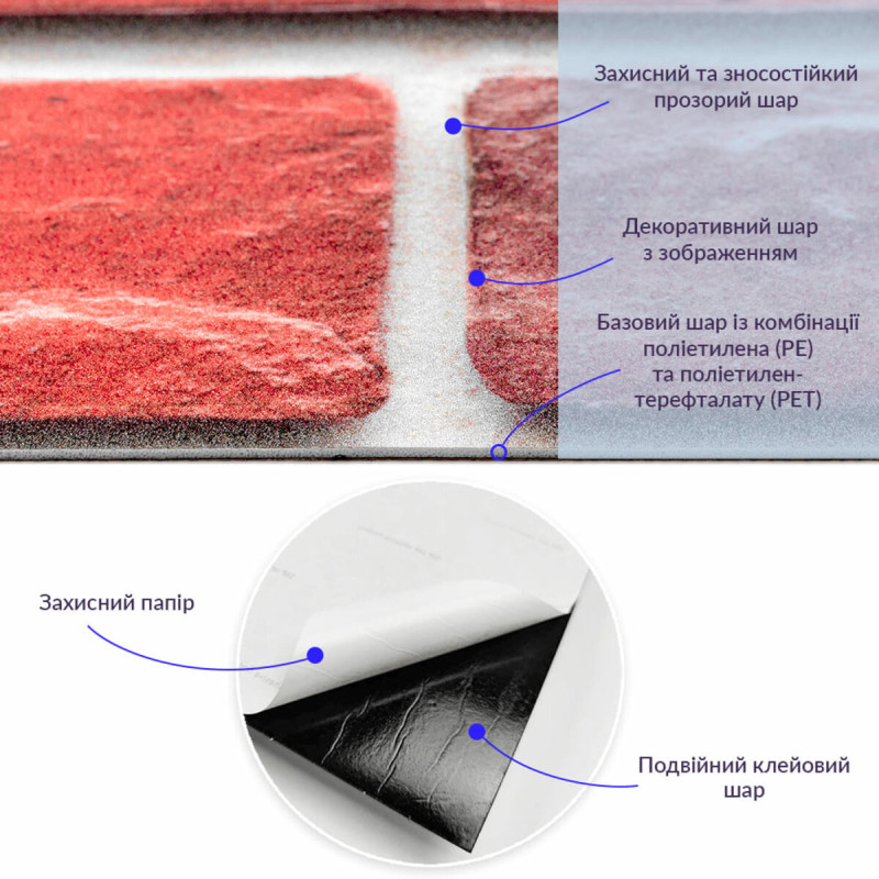 Самоклеюча вінілова плитка 600х600х1,5мм, ціна за 1 шт. (СВП-200) Матова SW-00000507