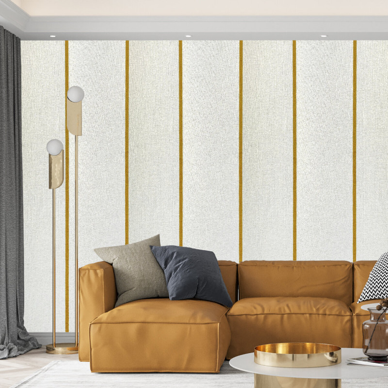 Самоклеючі шпалери бежеві із золотою смужкою 2800х500х2мм MC-07 SW-00001143