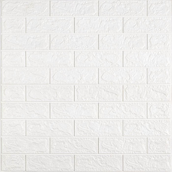 Самоклеюча 3D панель під білу цеглу в рулоні 3080x700x3мм (R001-3) SW-00001393