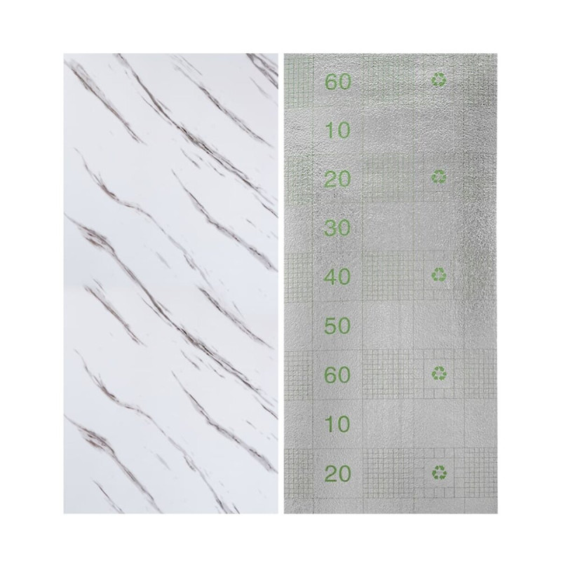 Самоклеюча вінілова плитка в рулоні білий мармур з прожилками 3000х600х2мм Глянсова SW-00001285