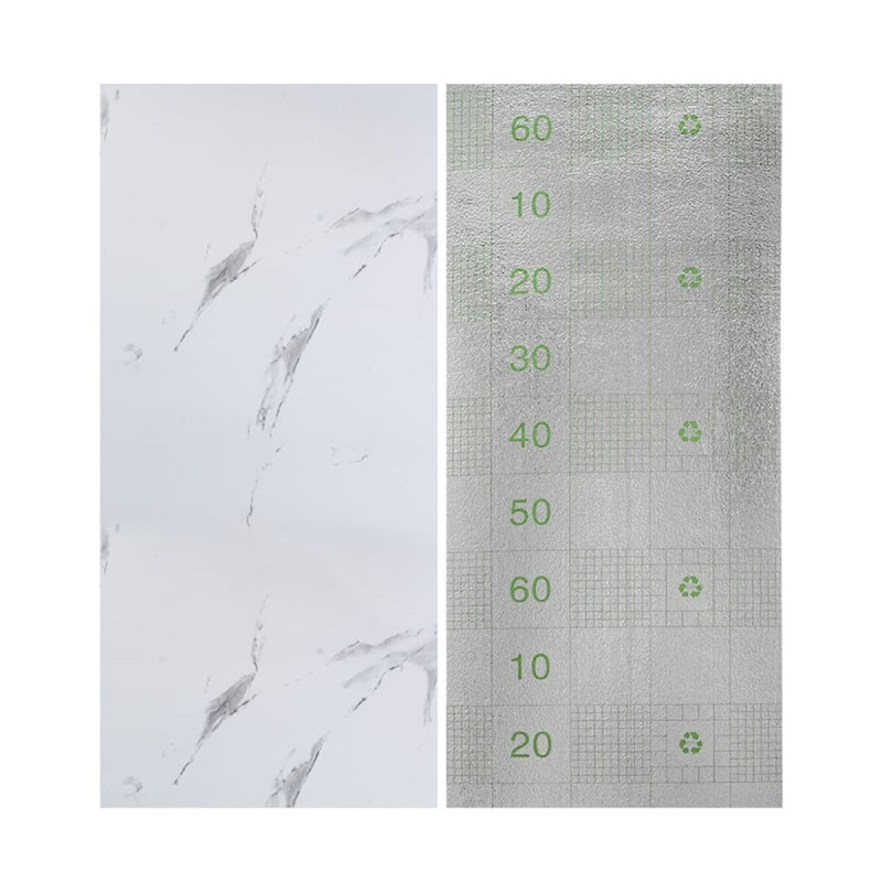 Самоклеюча вінілова плитка в рулоні білий повітряний мармур 3000х600х2мм Глянсова SW-00001287