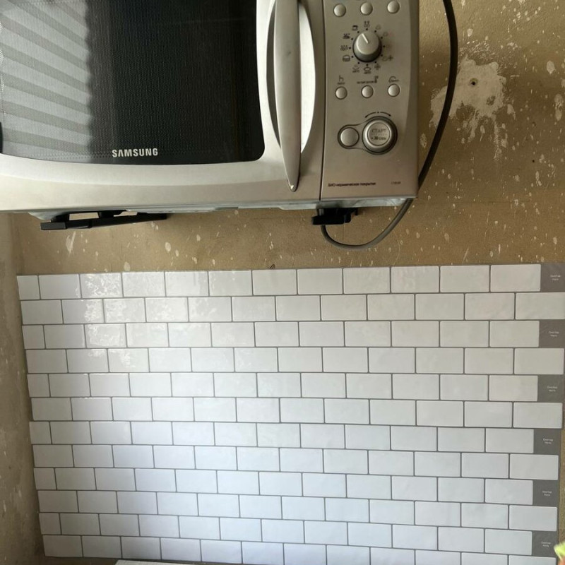 Самоклеюча поліуретанова плитка біла цегла 305х305х1мм (D) SW-00001193