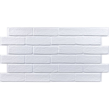 Декоративна ПВХ панель біла цегла 960х480х4мм SW-00001427
