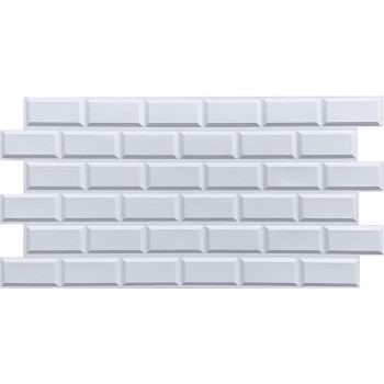 Декоративна ПВХ панель біла клінкерна цегла 960х480х4мм SW-00001431