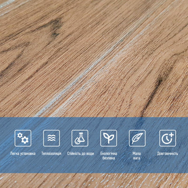 Самоклеюча 3D панель під світлий дуб 19600x700x3мм SW-00001474