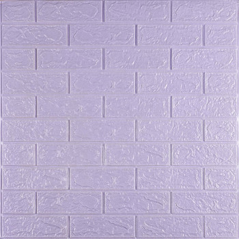 Самоклеюча 3D панель під світло-фіолетову цеглу 3080x700x3мм SW-00001758