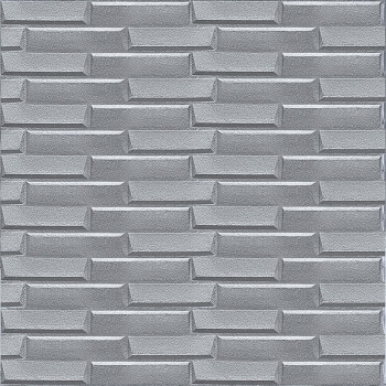 Самоклеюча 3D панель кладка срібло 3080x700x5мм SW-00001760