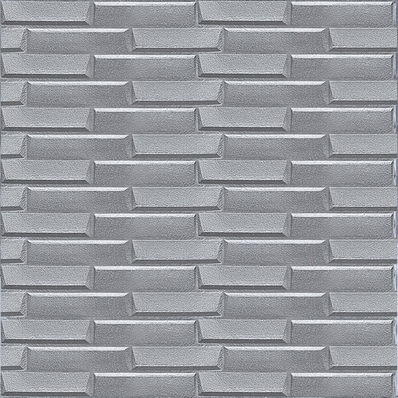 Самоклеюча 3D панель кладка срібло 3080x700x5мм SW-00001760
