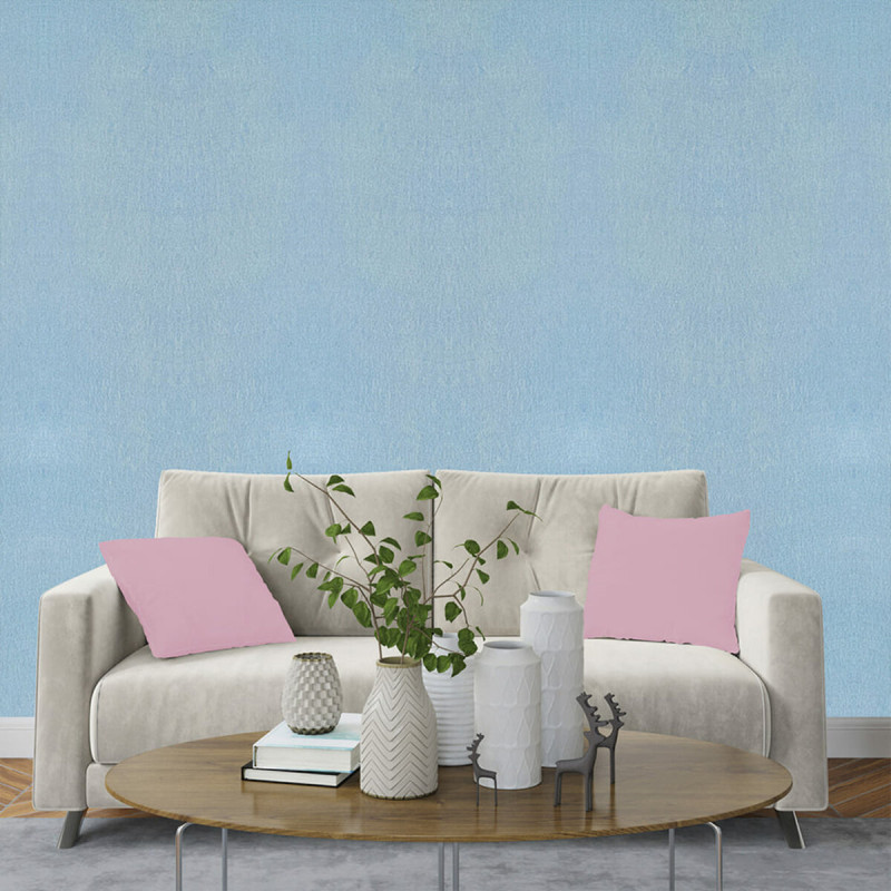 Лляні теплі шпалери на самоклейці блакитний меланж 2800*650*2mm (D) SW-00001495