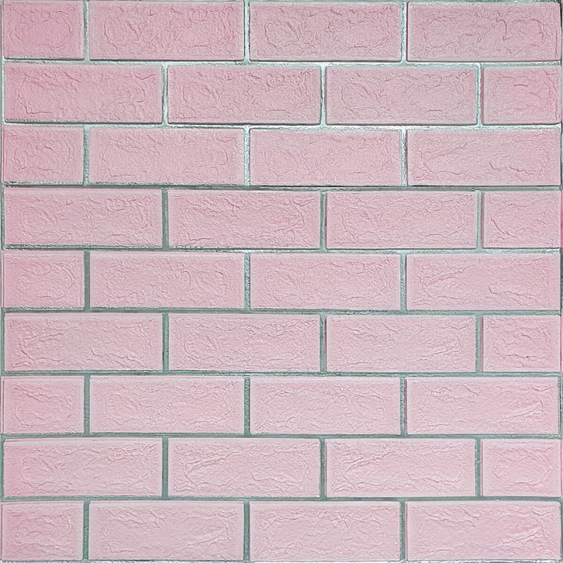 Панель стінова 70*70cm*5mm рожева цегла зі сріблом (D) SW-00001501