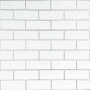 Панель стінова 70*70cm*5mm біла цегла зі сріблом (D) SW-00001502
