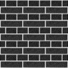 Панель стінова 70*70cm*5mm чорна цегла з білим (D) SW-00001503