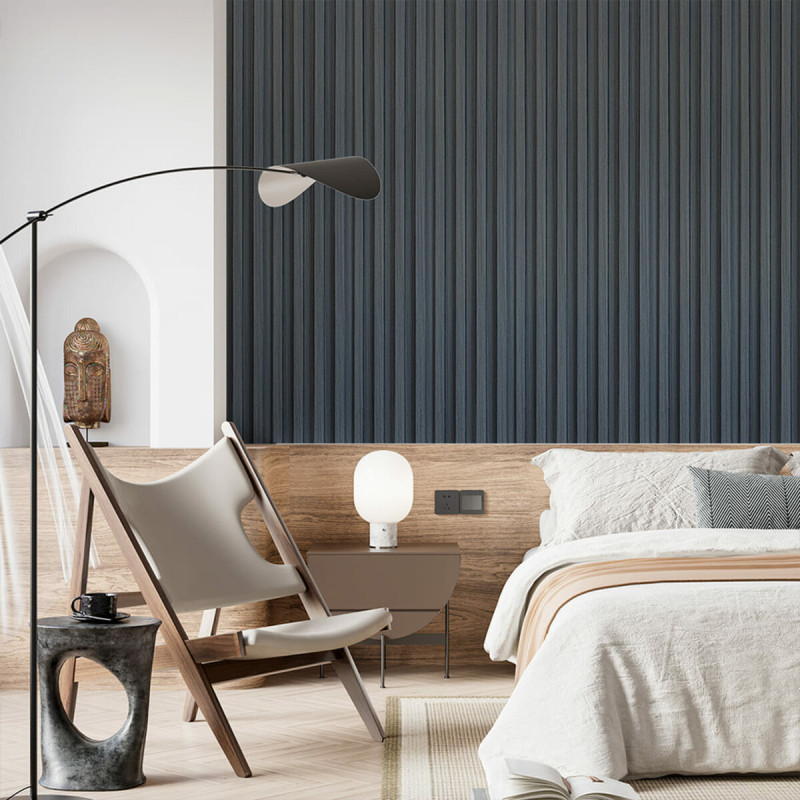 Декоративна стінова рейка графіт 3000*160*23мм (D) SW-00001529