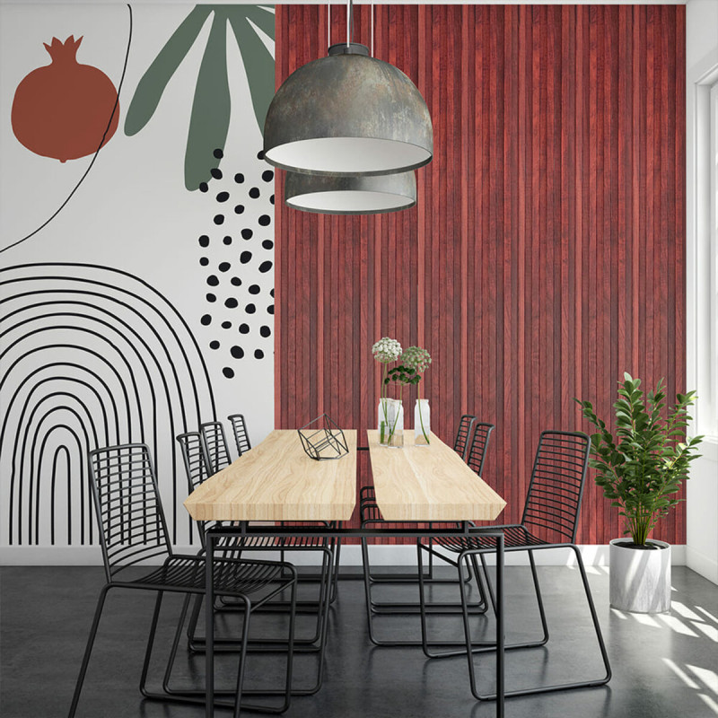 Декоративна стінова рейка махагон 3000*160*23мм (D) SW-00001531