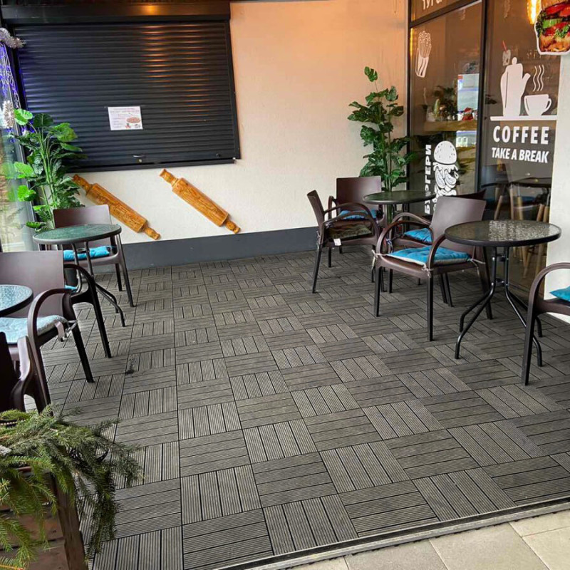 Композитна плитка WPC вугілля 30*30CM*2СM (D) SW-00001713