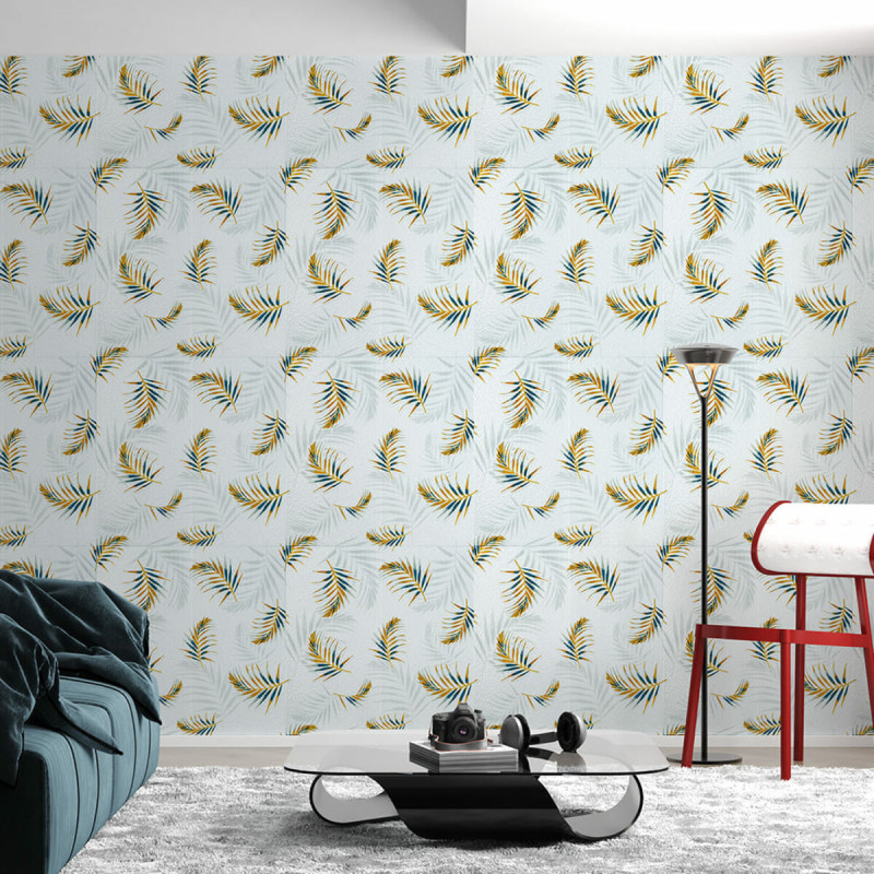 Панель стінова 3D 700х700х4мм папороть на білому фоні (D) SW-00001981