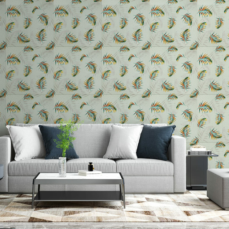 Панель стінова 3D 700х700х4мм папороть на бежовому фоні (D) SW-00001983