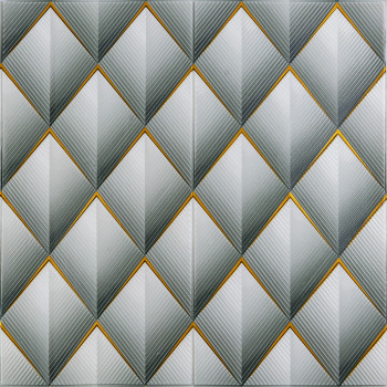 Панель стінова 3D 700х700х4мм ромб сірий (D) SW-00001986