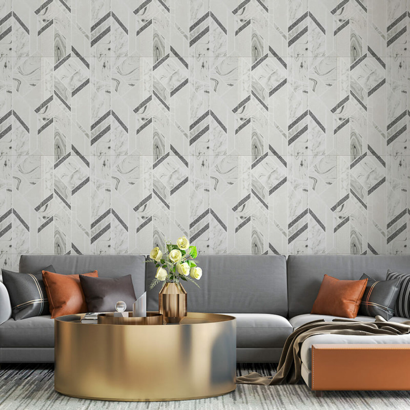 Панель стінова 3D 700х700х4мм абстракція сіра (D) SW-00001990